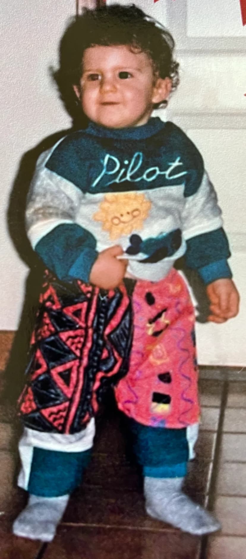 Young pilot in training